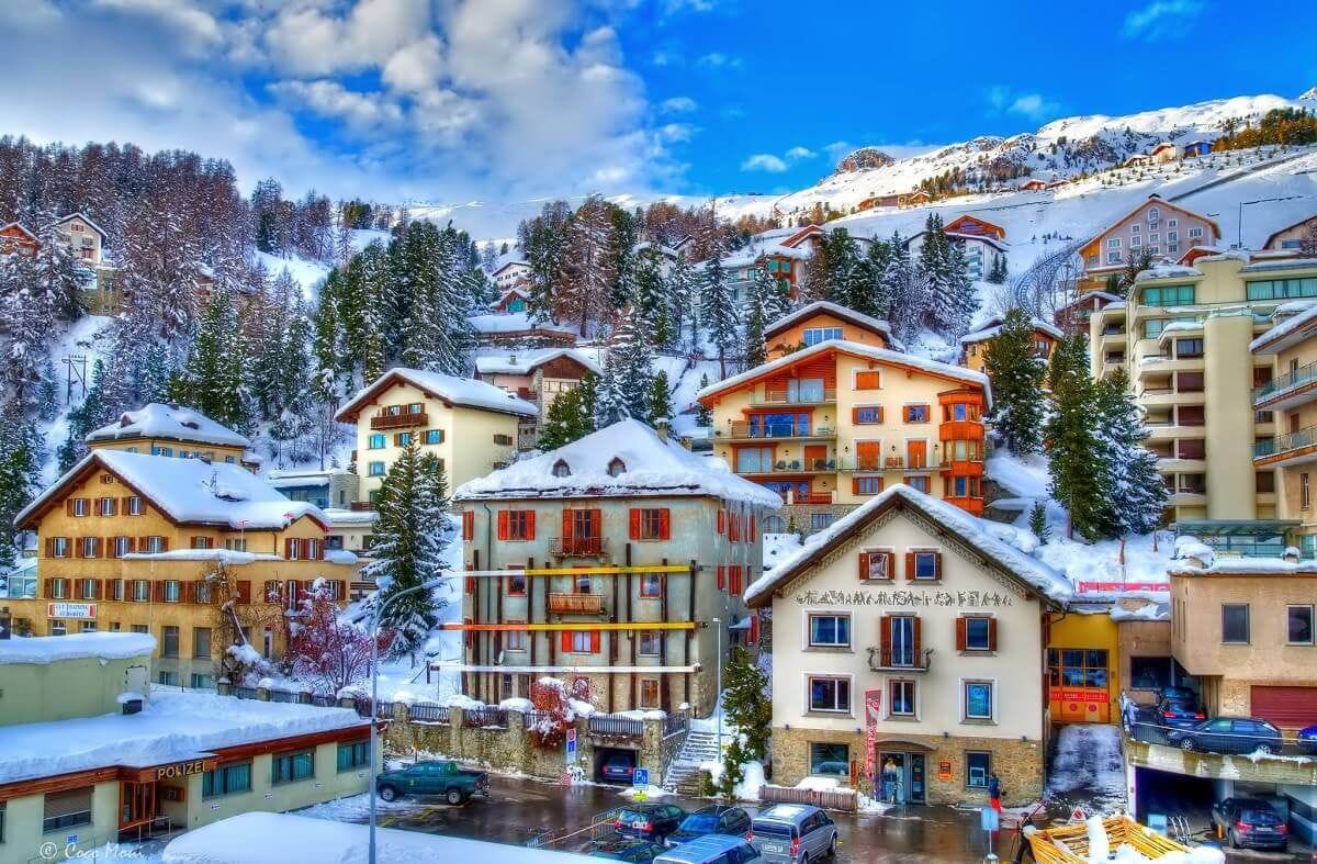 St. Moritz Switzerland Alpine mountain resort